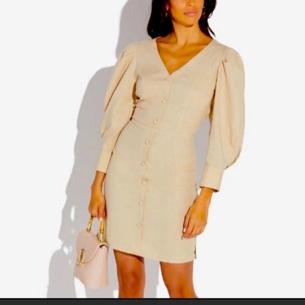 Shoe dazzle women linen mini dress L lagenlook y2k  party Casual Vacation Resort